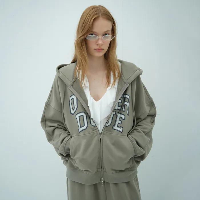 OVERDUE ZIP-UP HOODIE_KHAKI