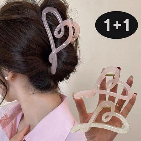 공주마마/ 파스텔레터링하트 올림머리집게핀 (2개한세트) - 헤어액세서리 | 쿠팡