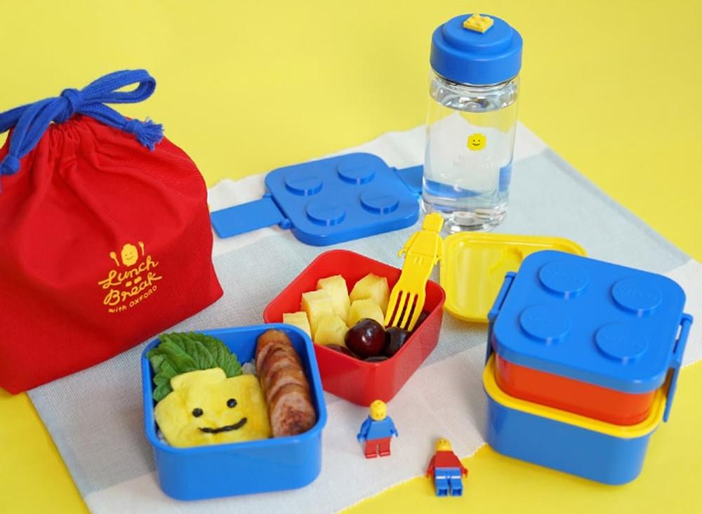 옥스포드 2단 런치박스 도시락 레드 유치원 어린이집 소풍 도시락 파우치