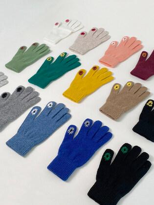 two hole touch finger gloves