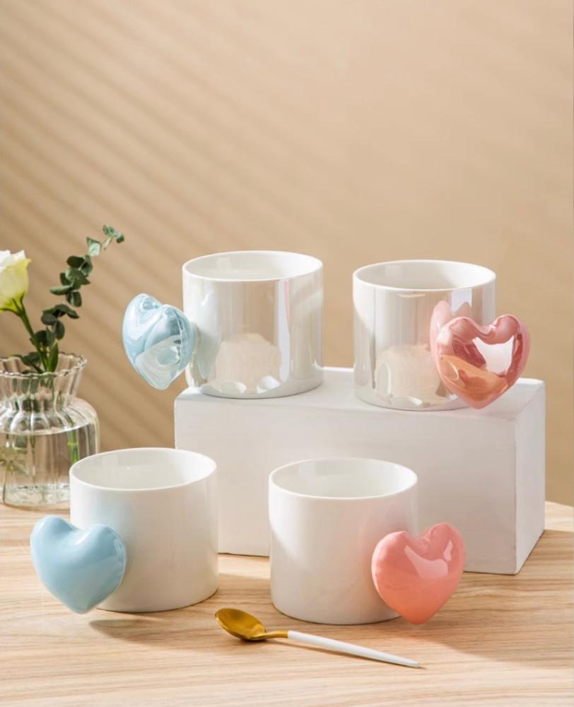 귀여운 통통 하트 머그컵 하트쿠션 머그잔 커피잔 찻잔