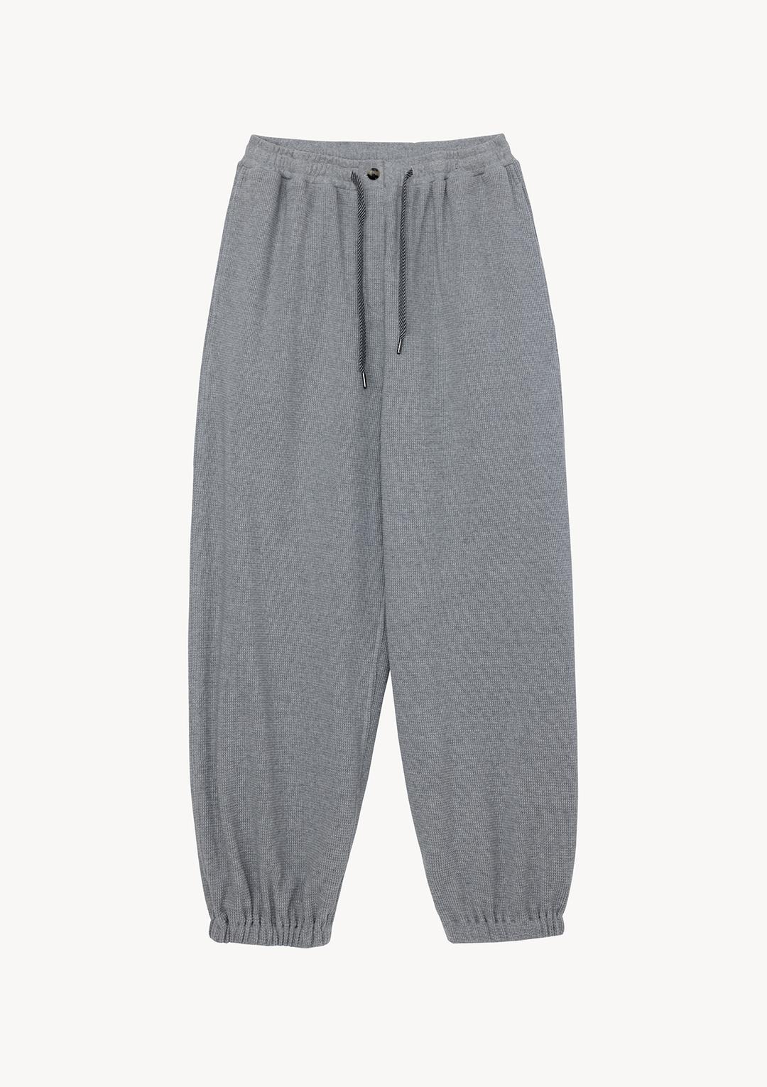 Waffle Jogger Pants in Melange Gray