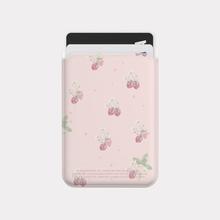 strawberry flower pattern 디자인 [맥세이프 카드슬롯]