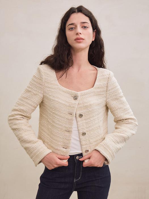 [WHITE LABEL] Celia Tweed Jacket (Cream)