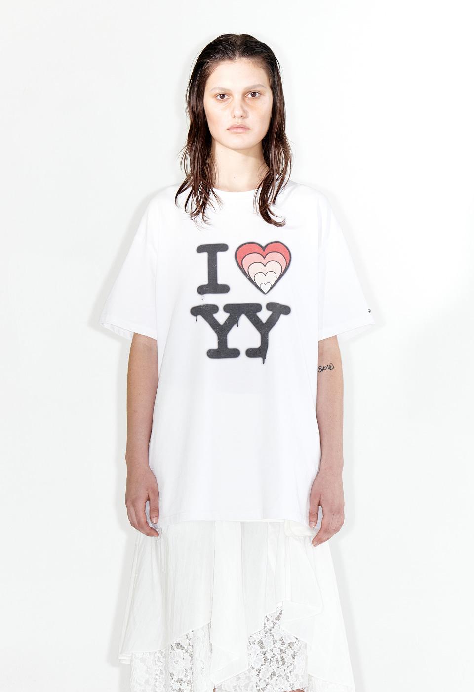I LOVE YY BOX TEE, WHITE