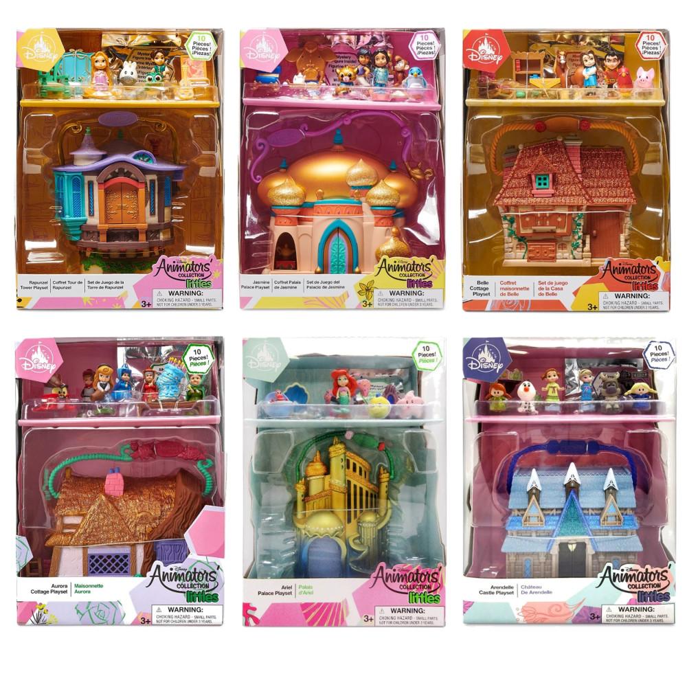 디즈니 스토어 디즈니 공주 캐릭터 모음 폴리포켓 피규어 세트 벨 엘사 안나 자스민 에리얼 오로라 모아나