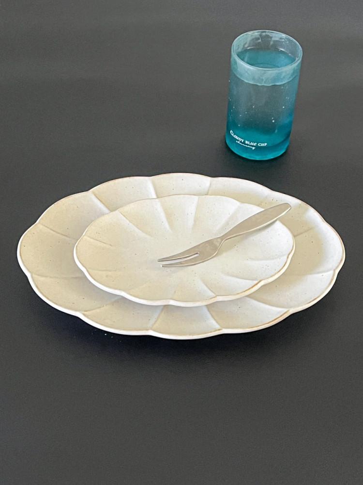 (릴리 플레이트) 메인 디저트 파스타 접시 무광 오벌 타원 플레이트 일본 도자기그릇