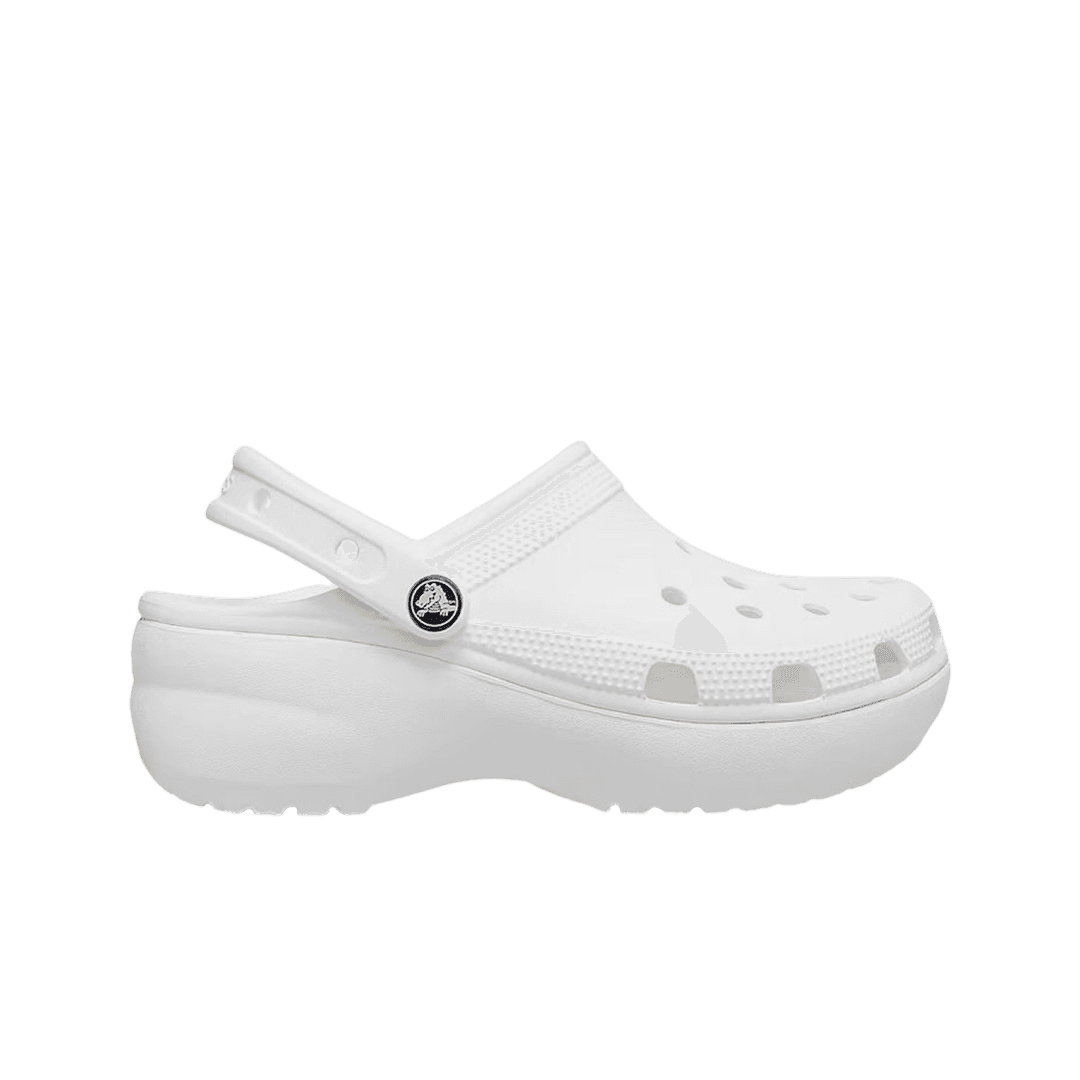 (W) Crocs Classic Platform Clog White