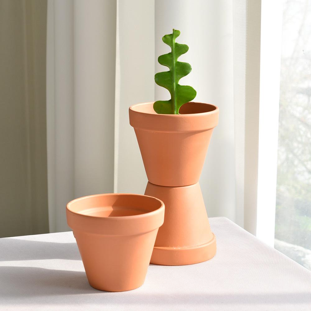 독일토분 기본형 황토 4호 빈티지 토기화분 대형 테라코타 분갈이