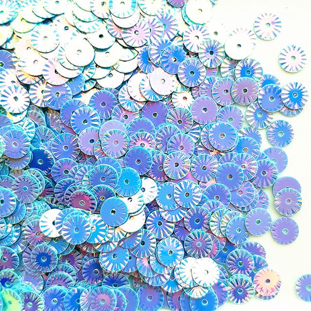 (약20g) 하늘색 해바라기 불꽃스팽글 글리터 6mm