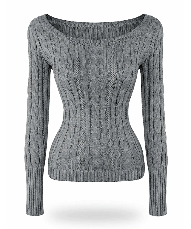 Classic cable slim knit (4color)