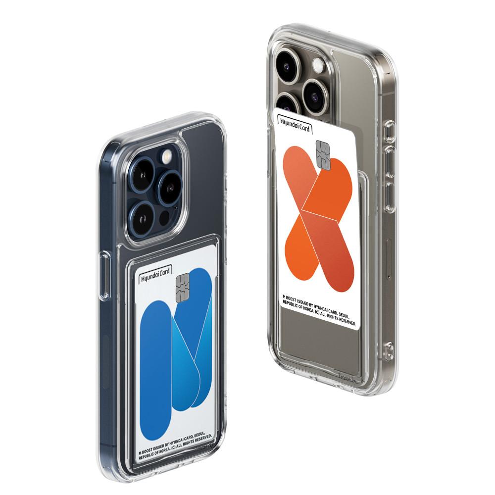 프레임바이 아이폰 15 프로 맥스 투명 일반카드 1장수납 프레임케이스 에어범퍼