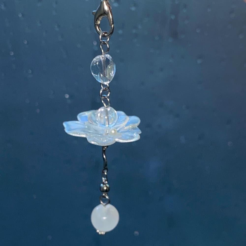 은련 연꽃 비즈 키링 핸드폰줄