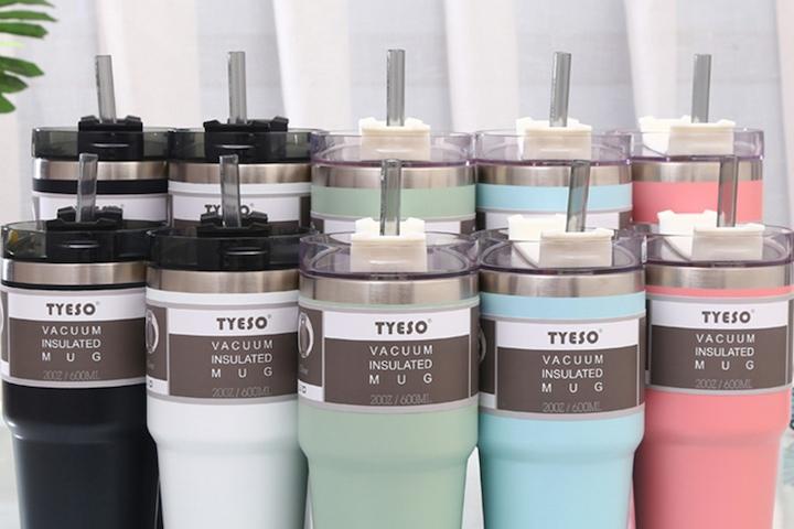 TYESO 진공 스텐 텀블러 보온보냉 대용량 마쉬멜로우 600ml