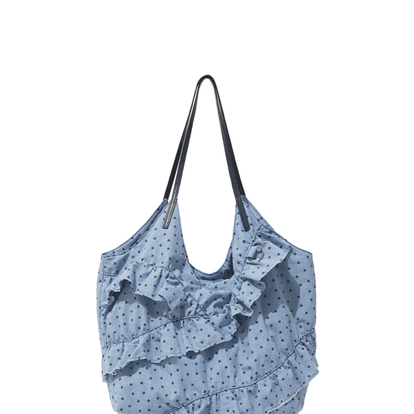 TMV X DEINET STAR FRILL BIG BAG IN DENIM