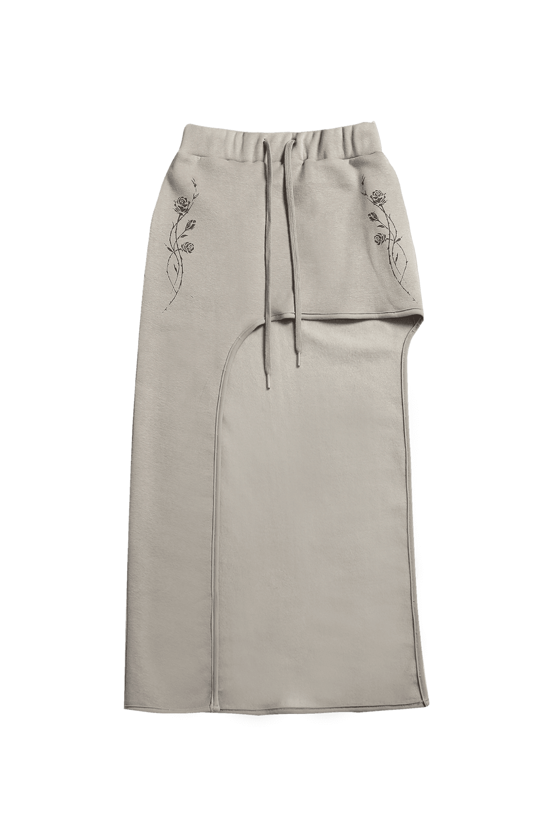 ROSE CUT-OUT SKIRT #BEIGE (기모) - 달링유어배드