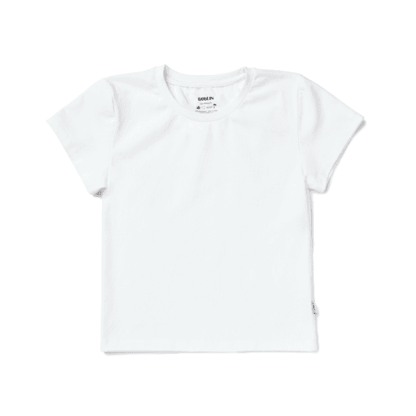 Crew Neck Basic Fitted T-shirt (White)