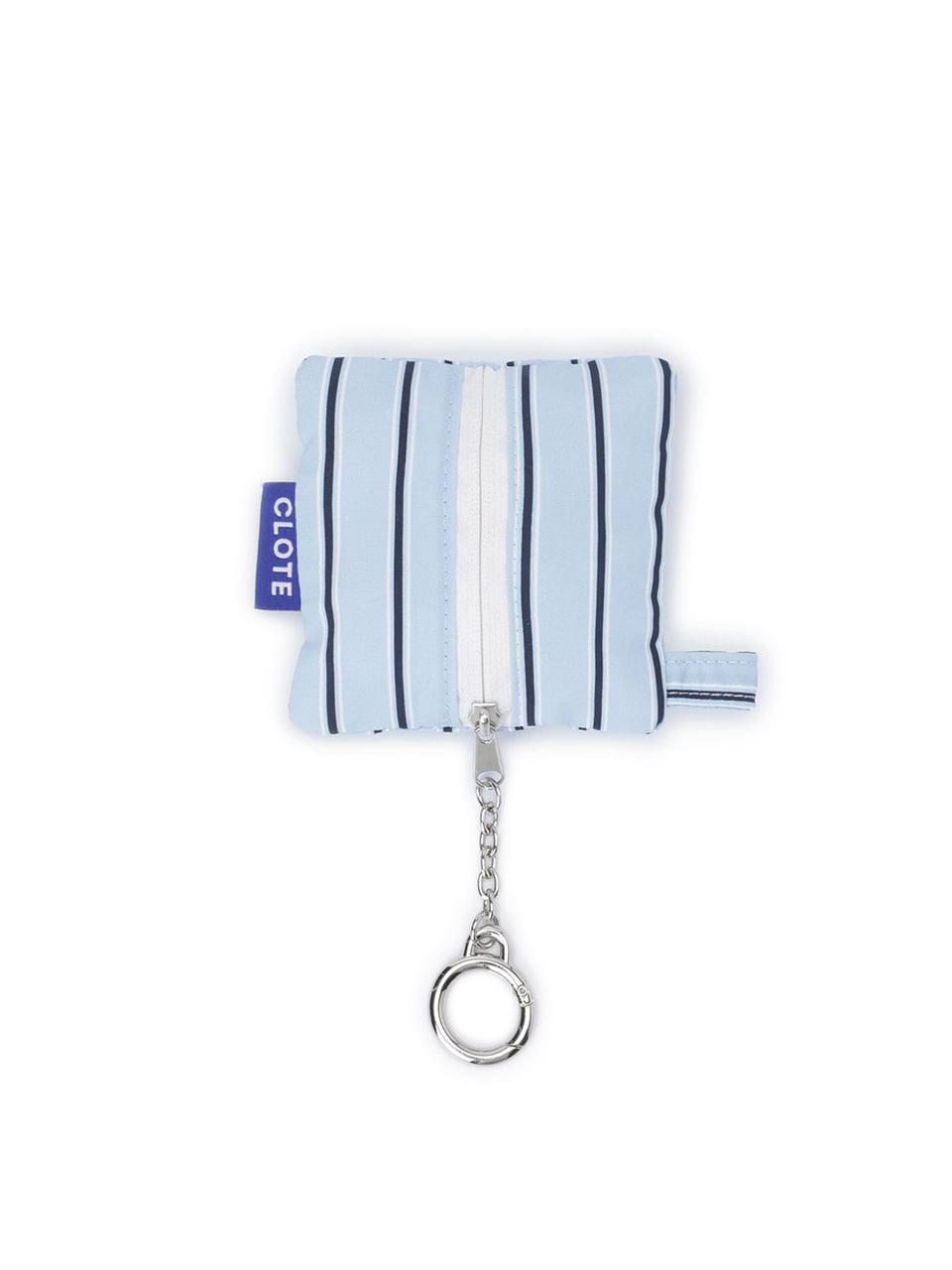키링 파우치 - 스트라이프 블루
