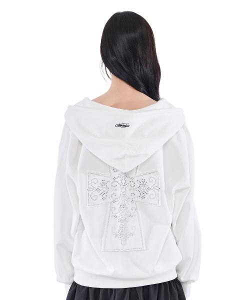 Nostalgia Hoodie Zip-Up (White)