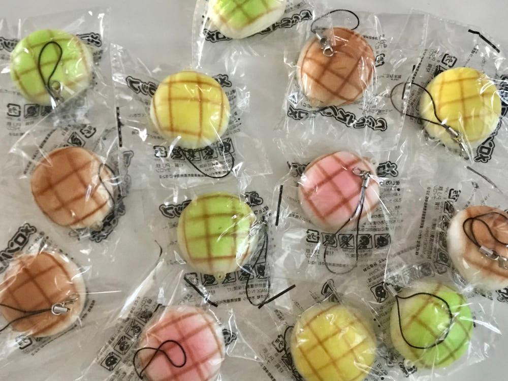 메론빵 스퀴시 스트랩 키링