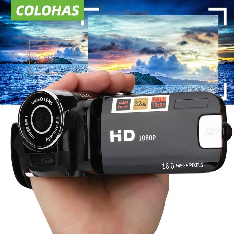 16MP 디지털 캠코더 720P 풀 HD DV 캠코더, 디지털 비디오 카메라 도 회전 스크린 유튜브용 16X 야간 촬영 줌