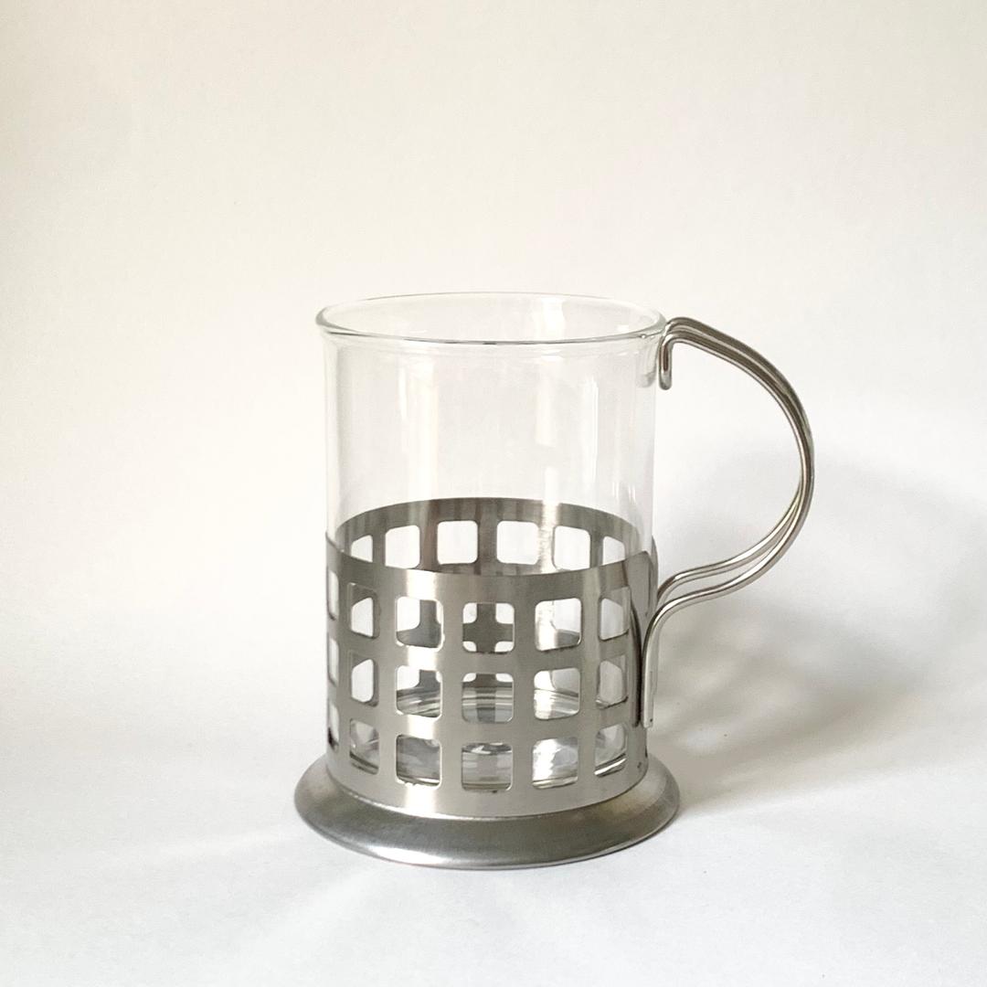NEW Silver Holder Glass Cup[TYPE.1]