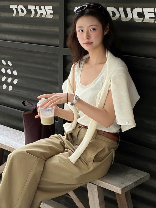 Summer linen cardigan set [IV]