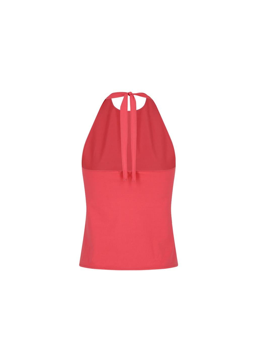 Jersey Halter Neck Top, Red