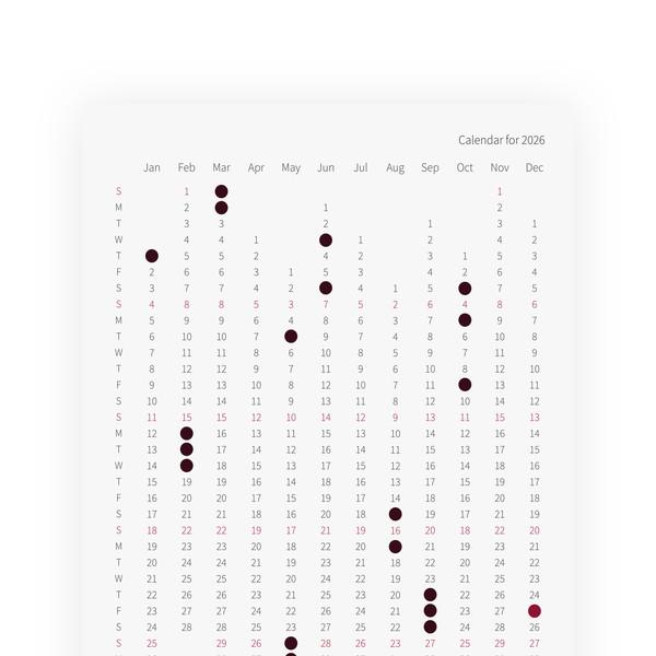 2026 Poster Calendar