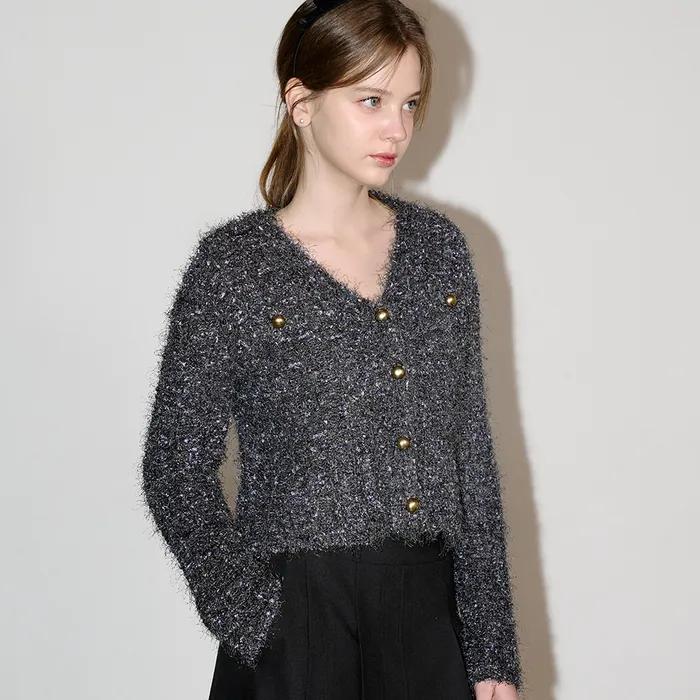 Lautre Jade Metal Grey Knit Jacket