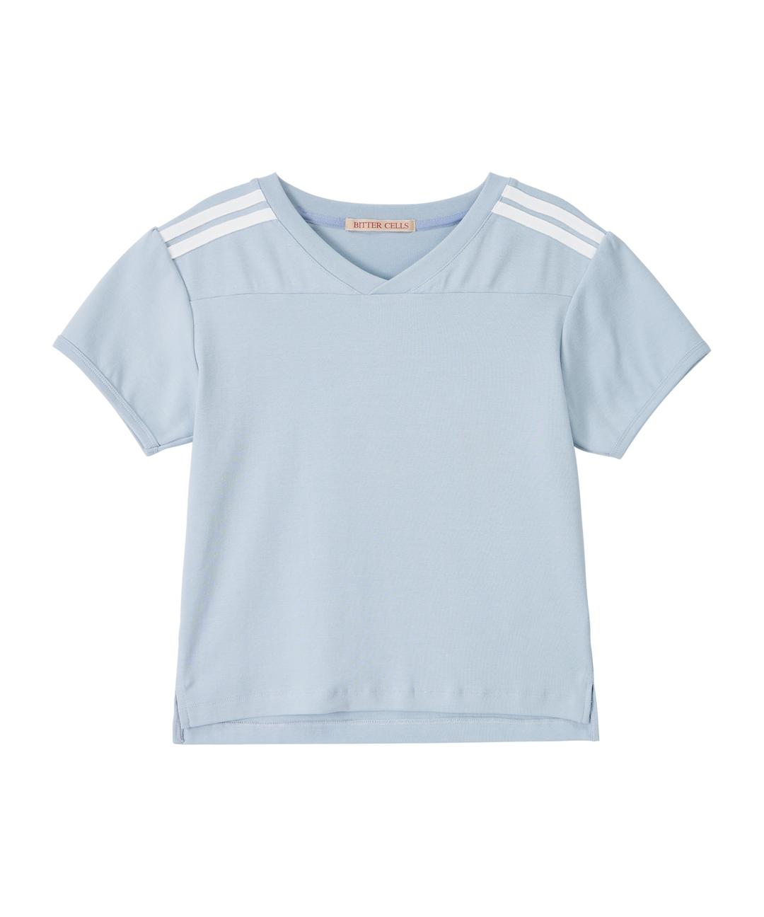 95 V Neck Cheering Tee-Blue