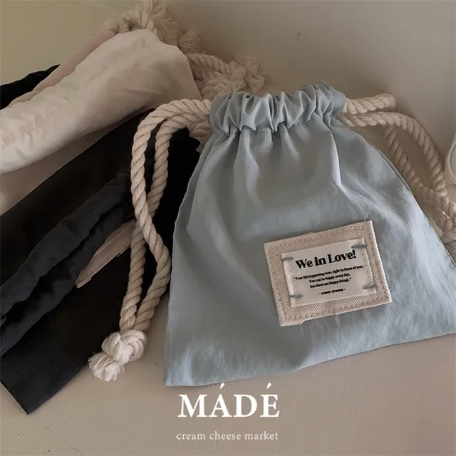 자체제작 #크치Made 사랑에 빠진 나일론 파우치 가방 - acc (생리대,화장품 파우치)