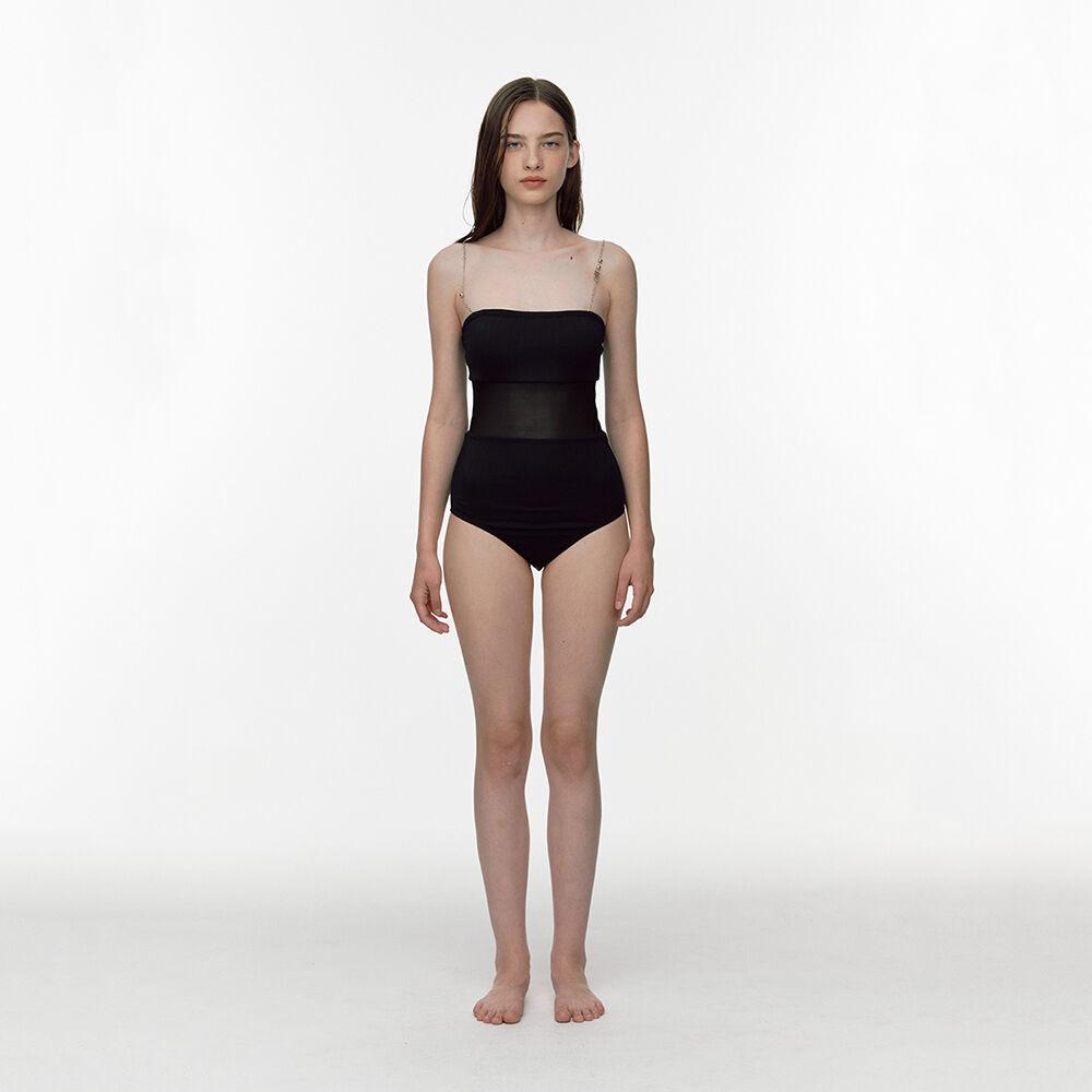 CHAIN MIX SWIMSUIT [BLACK]