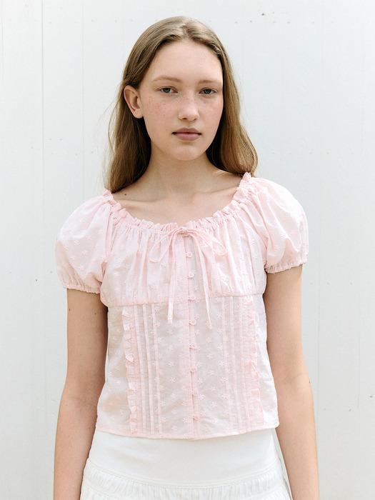 FRILL PINTUCK BLOUSE PINK