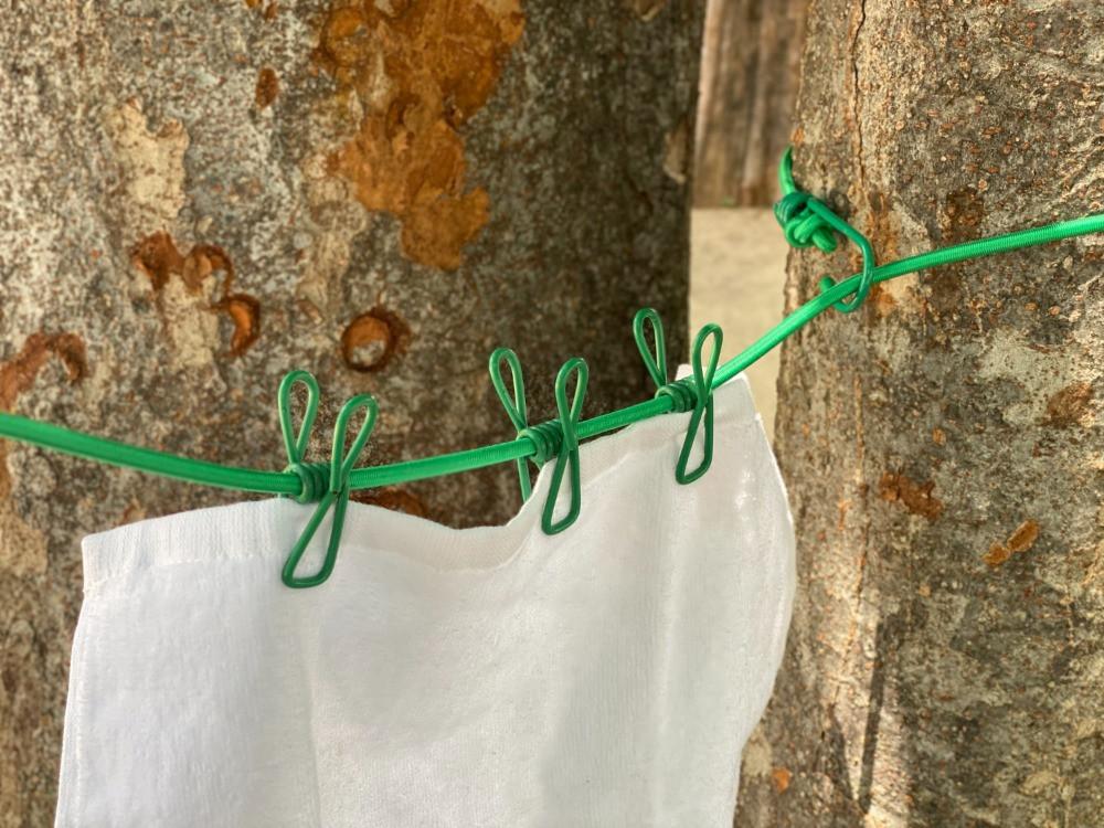 캠핑 빨래줄 데이지체인 빨래집게 위치조절 캠핑용 휴대용 여행용