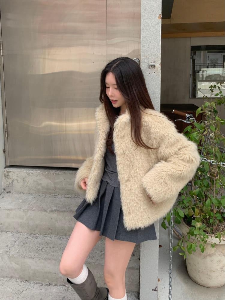 (신상7%) 레오 컬리 퍼 자켓 (2col)