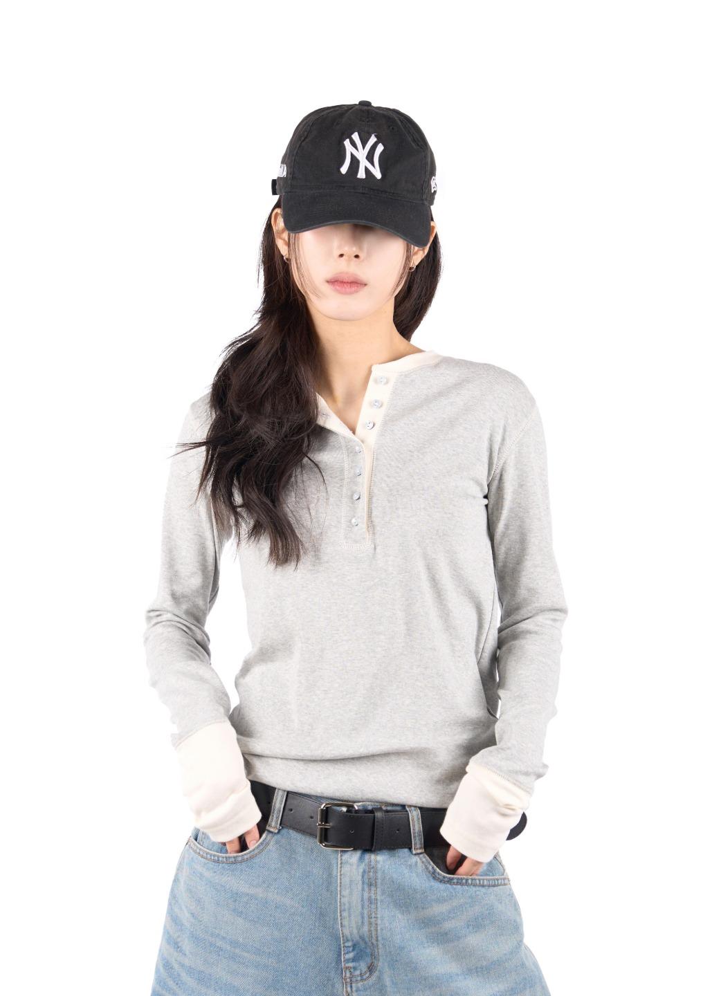 릿킴 BUTTON BLOCK LONG SLEEVE