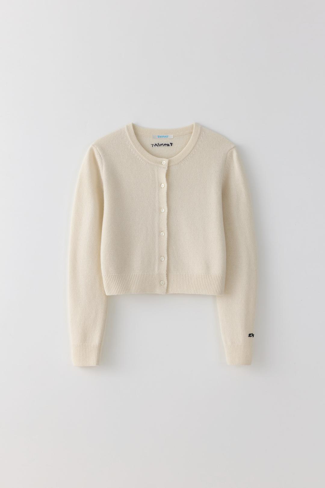 T/T Powder round cardigan (ivory)