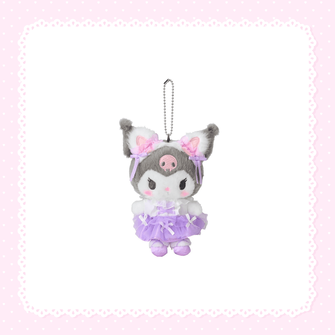 [산리오] 시로네코 발레리나 시리즈 쿠로미 마스코트 인형 키홀더