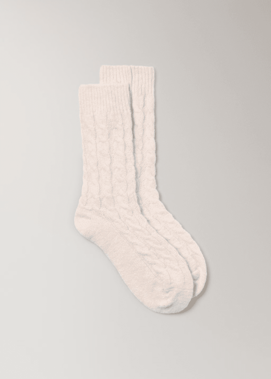 Chaussettes maille épaisse torsadée