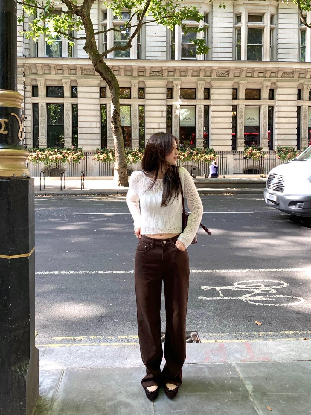 프릴리 DM. Basic Straight Cotton Pants