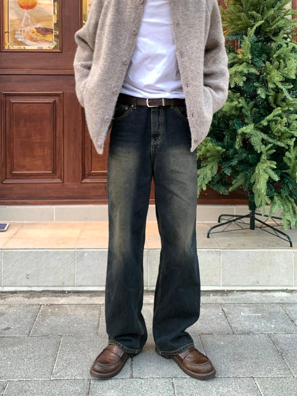 Ne black brown semiwide denim pt