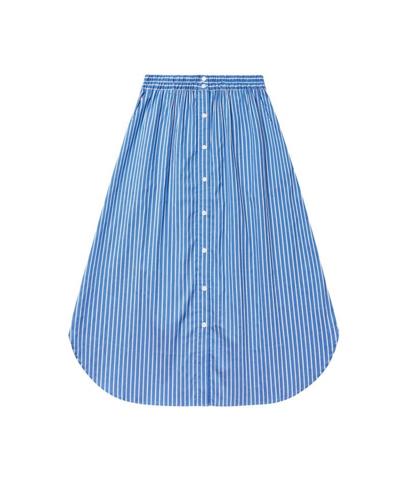 (w)도어투도어 롭 스트라이프 스커트 블루