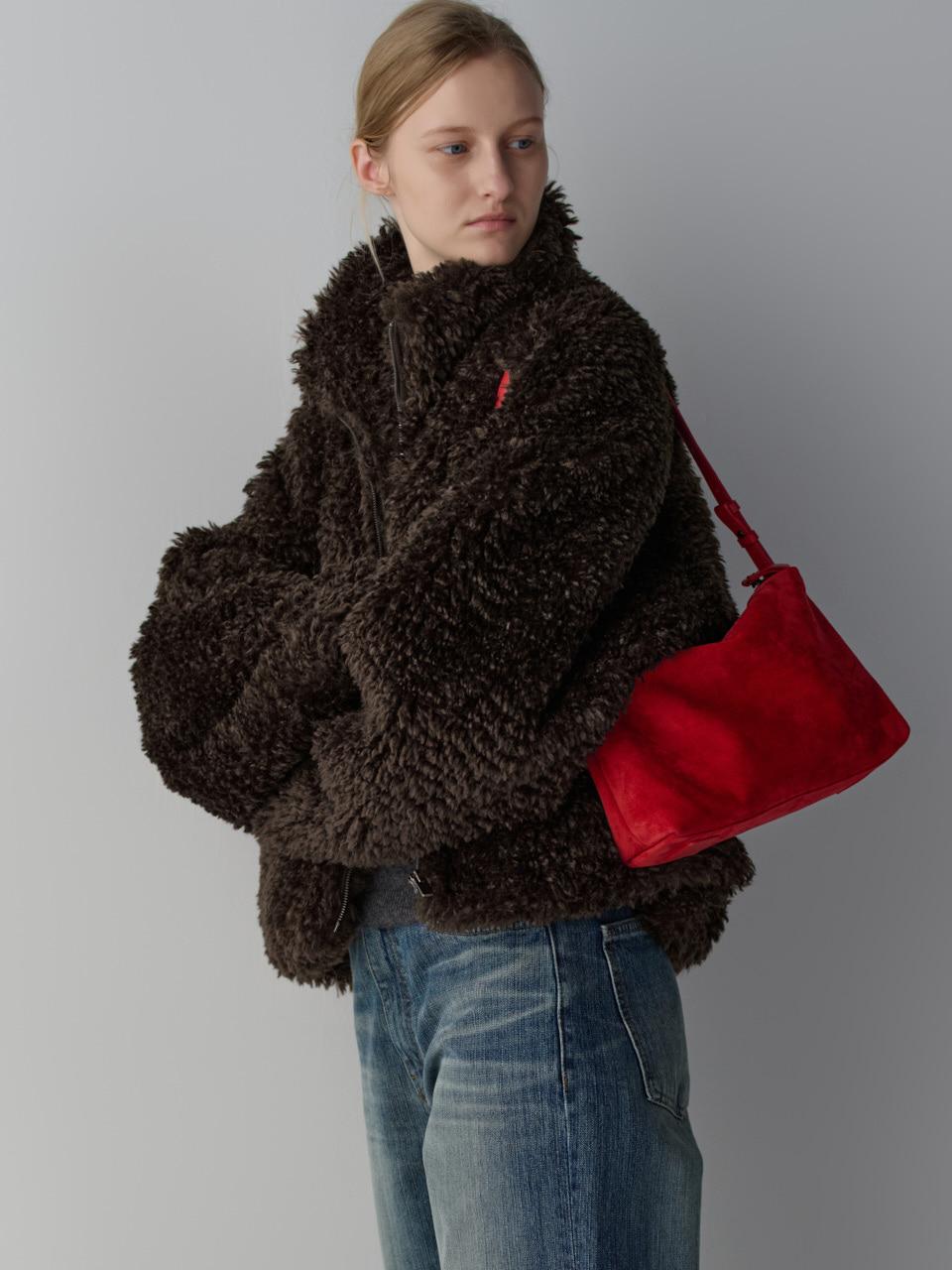 [12/3 예약배송] 하이넥 퍼 점퍼_brown