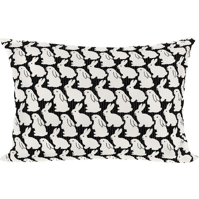 Quilting Little Black Bunnies Pillowcase 퀼팅 리틀 블랙 버니즈 베개 커버