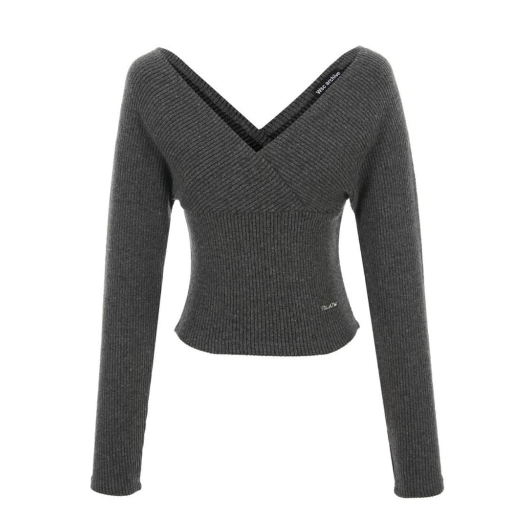 Wscarchive Deep V neck knit 003 | 후루츠패밀리