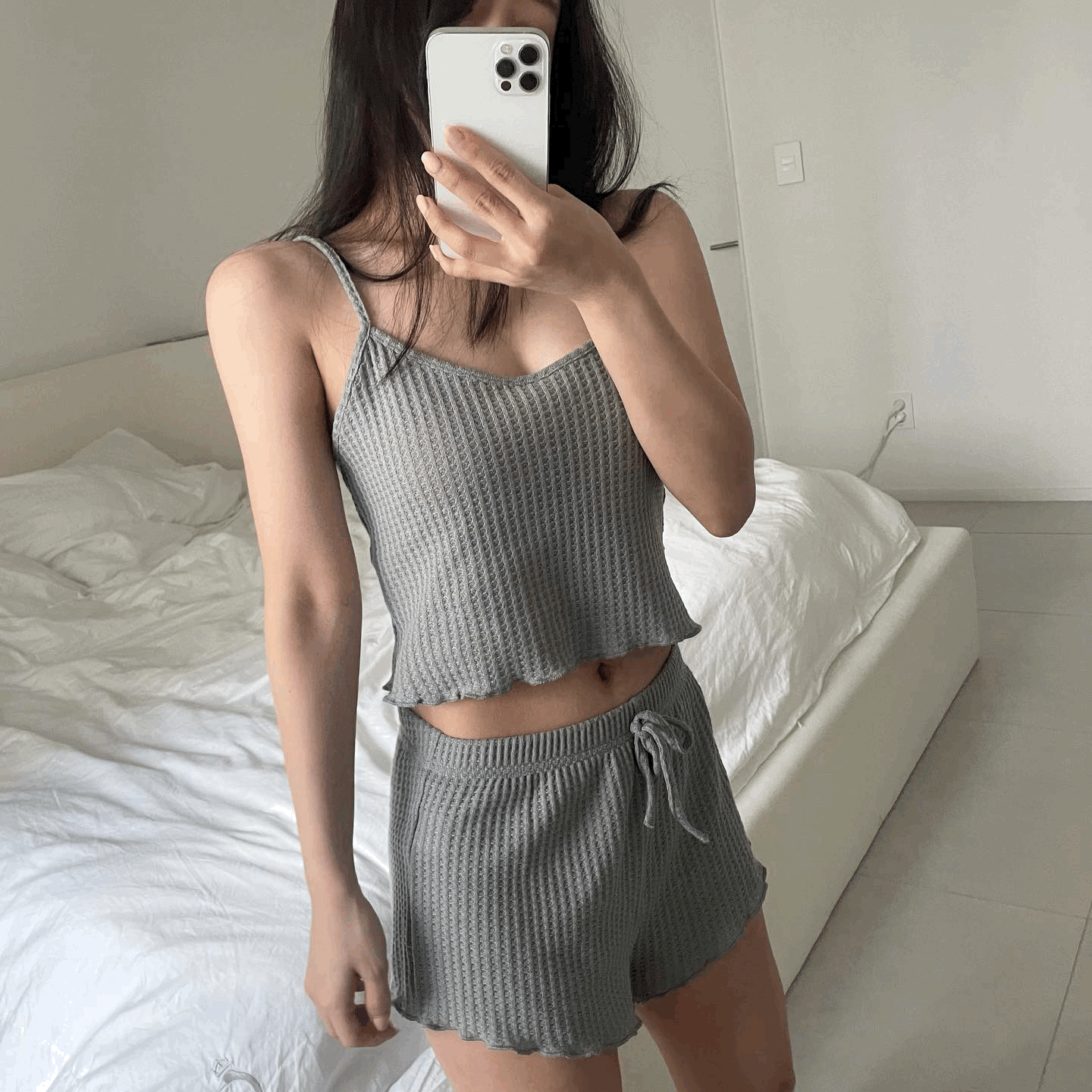 [주문폭주]숏 여름 나시 홈웨어 잠옷 세트(3color)