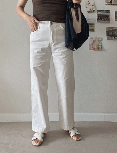 데일리 중통 스판면바지_S,M,L,XL,-2color,  정말 좋은 일자팬츠-경쾌한 크롭, 중통 세미와이드핏-고퀄리티,  [기획] 착한가격에 만나세요!!