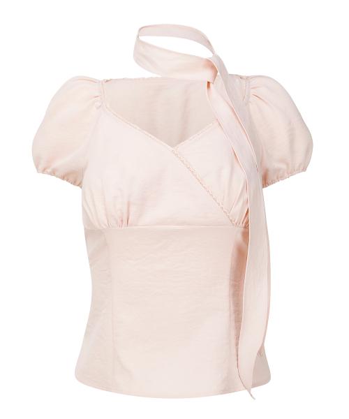 코우키 타이 랩 블라우스 [SEASHELL PINK]