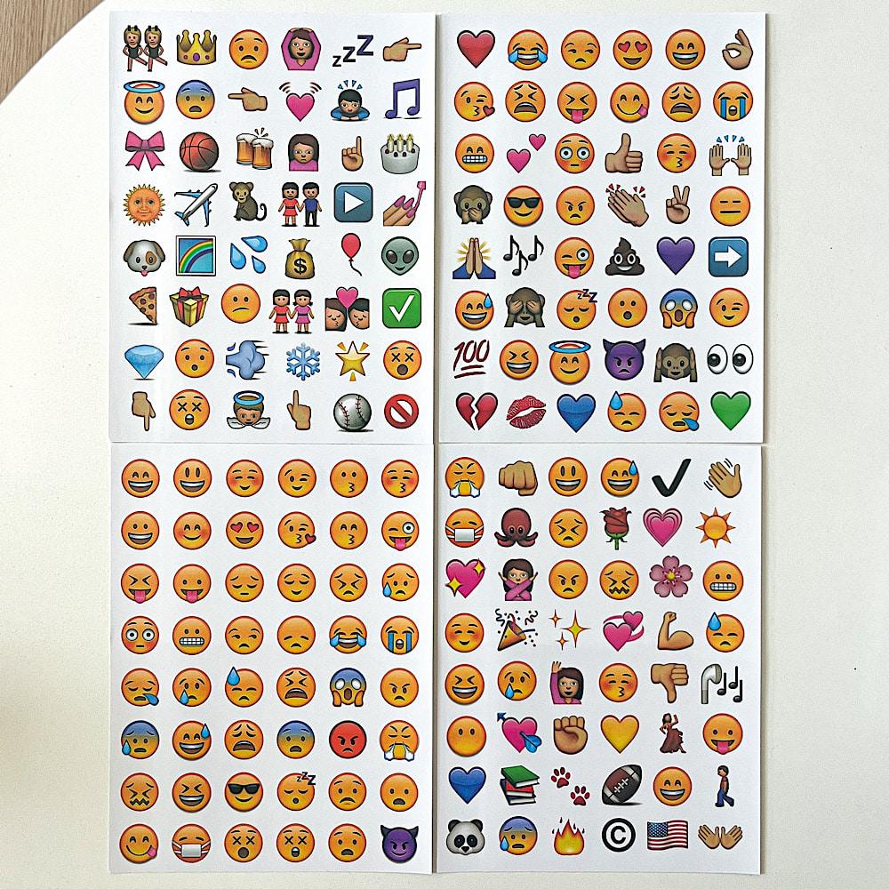 [4장] 아이폰 이모티콘 하트 다꾸 스티커 세트